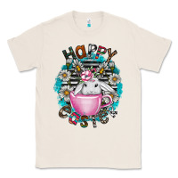 Natural Happy Easter Classic Tee - CowhideDigitalArt