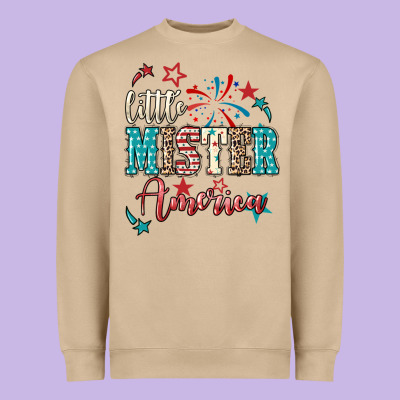 Little Mister America Heavyweight Sweatshirt Designed By Nancycooperartshop