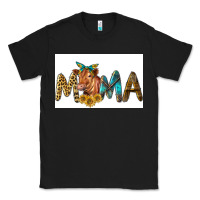 Black Western Cow Red Angus Mama Classic Tee - LillyAllenDesigns