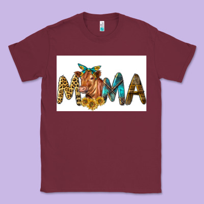 Western Cow Red Angus Mama Classic Tee Designed By Lillyallendesigns