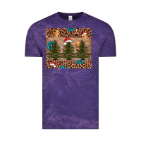 Cloud Purple Christmas trees leopard Vintage Tee - AdoDesignShop