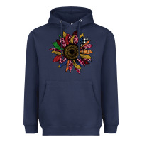 Navy Cheetah Christmas Sunflower Heavyweight Hoodie - Bettercallsaul