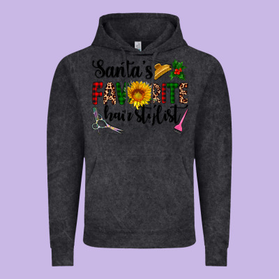 Santa's Favorite  Hair Stylist Vintage Hoodie Designed By Adodesignshop