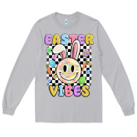 Moon Dust easter vibes smiley face Long Sleeve Tee - MaliasSmallBusiness