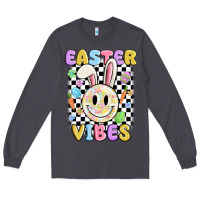 Smoke easter vibes smiley face Long Sleeve Tee - MaliasSmallBusiness