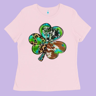 Western Shamrock Ladies Tee Designed By Ranaportraitstore