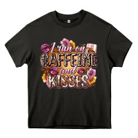 Asphalt i run on caffeine and kisses Heavy Core Tee - Zillion Design Studio