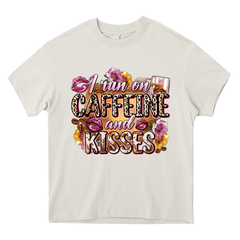 I Run On Caffeine And Kisses Heavy Core Tee by Zillion Design Studio | Teevron