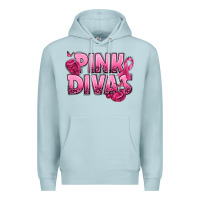 Blue Mist Pink Divas Breast Cancer Premium Hoodie - NancyCooperArtShop
