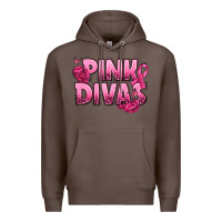 Coffee Pink Divas Breast Cancer Premium Hoodie - NancyCooperArtShop