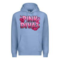 Colony Blue Pink Divas Breast Cancer Premium Hoodie - NancyCooperArtShop