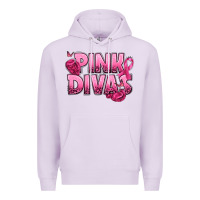 Lilac Pink Divas Breast Cancer Premium Hoodie - NancyCooperArtShop