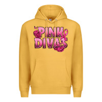Mustard Pink Divas Breast Cancer Premium Hoodie - NancyCooperArtShop
