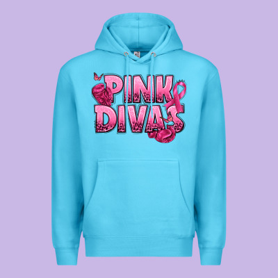 Pink Divas Breast Cancer Premium Hoodie Designed By Nancycooperartshop