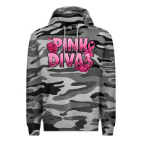 Slate Camo Pink Divas Breast Cancer Premium Hoodie - NancyCooperArtShop
