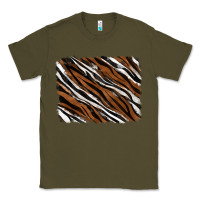Army Green Tiger zebra background Classic Tee - RanaPortraitStore