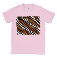 Bubblegum Pink Tiger zebra background Classic Tee - RanaPortraitStore