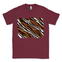 Burgundy Tiger zebra background Classic Tee - RanaPortraitStore