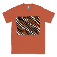 Copper Tiger zebra background Classic Tee - RanaPortraitStore