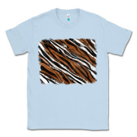Dusty Blue Tiger zebra background Classic Tee - RanaPortraitStore