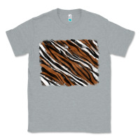 Heather Grey Tiger zebra background Classic Tee - RanaPortraitStore