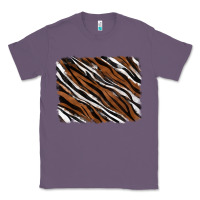 Lavender Tiger zebra background Classic Tee - RanaPortraitStore