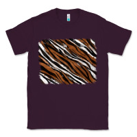 Plum Tiger zebra background Classic Tee - RanaPortraitStore