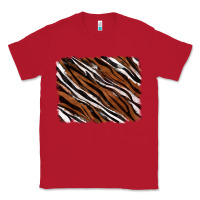 Red Tiger zebra background Classic Tee - RanaPortraitStore