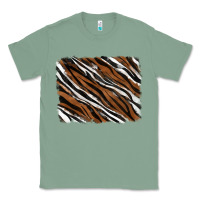 Sage Tiger zebra background Classic Tee - RanaPortraitStore