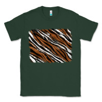 Sports Green Tiger zebra background Classic Tee - RanaPortraitStore
