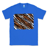 True Royal Tiger zebra background Classic Tee - RanaPortraitStore