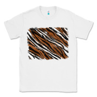 White Tiger zebra background Classic Tee - RanaPortraitStore