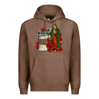 Chestnut our lady of guadalupe coffee Premium Hoodie - JahusDesignShop