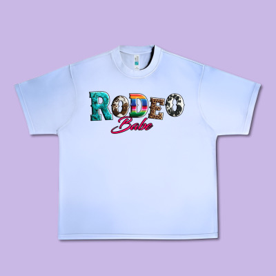 Rodeo Babe Turquoise Serape Cowhide Leopard Urban Heavy Tee Designed By Artiststas