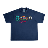 Navy rodeo babe turquoise serape cowhide leopard Urban Heavy Tee - Artiststas