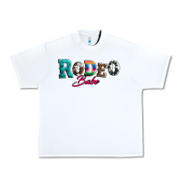 White rodeo babe turquoise serape cowhide leopard Urban Heavy Tee - Artiststas
