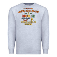 Heather Grey Never Underestimate A Nurse Premium Sweatshirt - Bettercallsaul