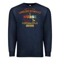Navy Never Underestimate A Nurse Premium Sweatshirt - Bettercallsaul