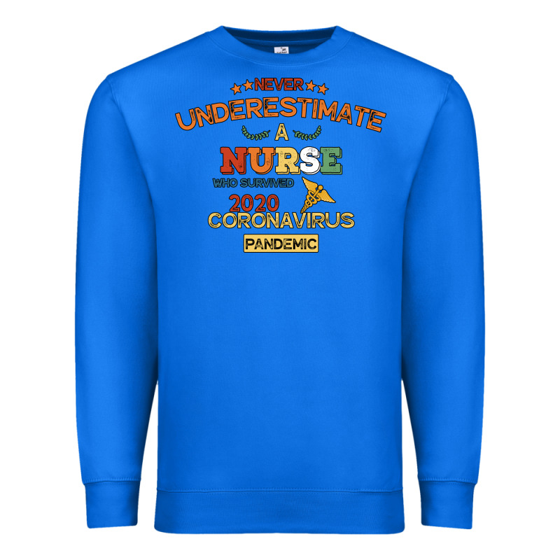 Never Underestimate A Nurse Premium Sweatshirt by Bettercallsaul | Teevron