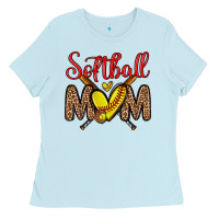 Baby Blue softball mom Ladies Tee - Zillion Design Studio