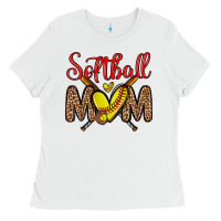White softball mom Ladies Tee - Zillion Design Studio
