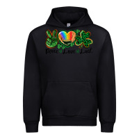 Black Peace love St. Patrick's Day Urban Hoodie - CowGirlArtShop