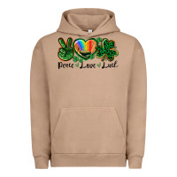 Pigment Burro Peace love St. Patrick's Day Urban Hoodie - CowGirlArtShop
