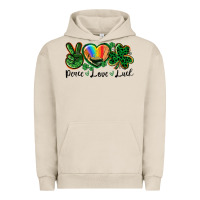 Pigment French Oak Peace love St. Patrick's Day Urban Hoodie - CowGirlArtShop