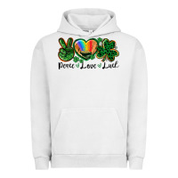 Pigment Lunar Rock Peace love St. Patrick's Day Urban Hoodie - CowGirlArtShop