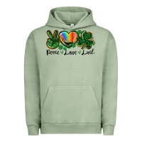 Pigment Oil Green Peace love St. Patrick's Day Urban Hoodie - CowGirlArtShop