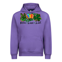Tulip Peace love St. Patrick's Day Urban Hoodie - CowGirlArtShop