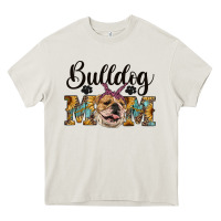 Cream western bulldog mom Heavy Core Tee - RanaPortraitStore