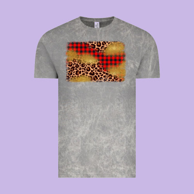 Christmas Leopard Glitter Background Vintage Tee Designed By Adodesignshop