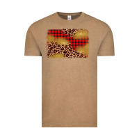 Vintage Coffee christmas leopard glitter background Vintage Tee - AdoDesignShop